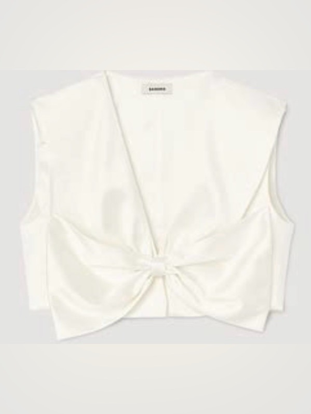 Sandro Satin Effect Crop Top